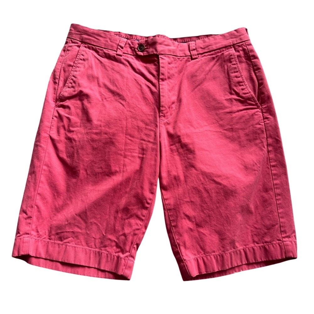 Brooks Brothers Mens Bermuda Shorts Size 34 Red Cotton Chino Classic Fit 1818